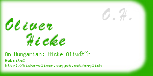 oliver hicke business card